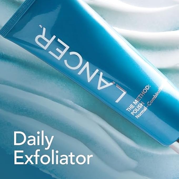 lancer SKINCARE THE METHOD: POLISH FACIAL EXFOLIATOR, DAILY EXFOLIATION FACE SCRUB WITH NATURAL MINERALS, POLISH NORMAL-COMBINATION SKIN, 2 FLUID OUNCES - Image 2